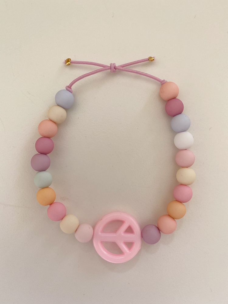 Armband Peace rosa