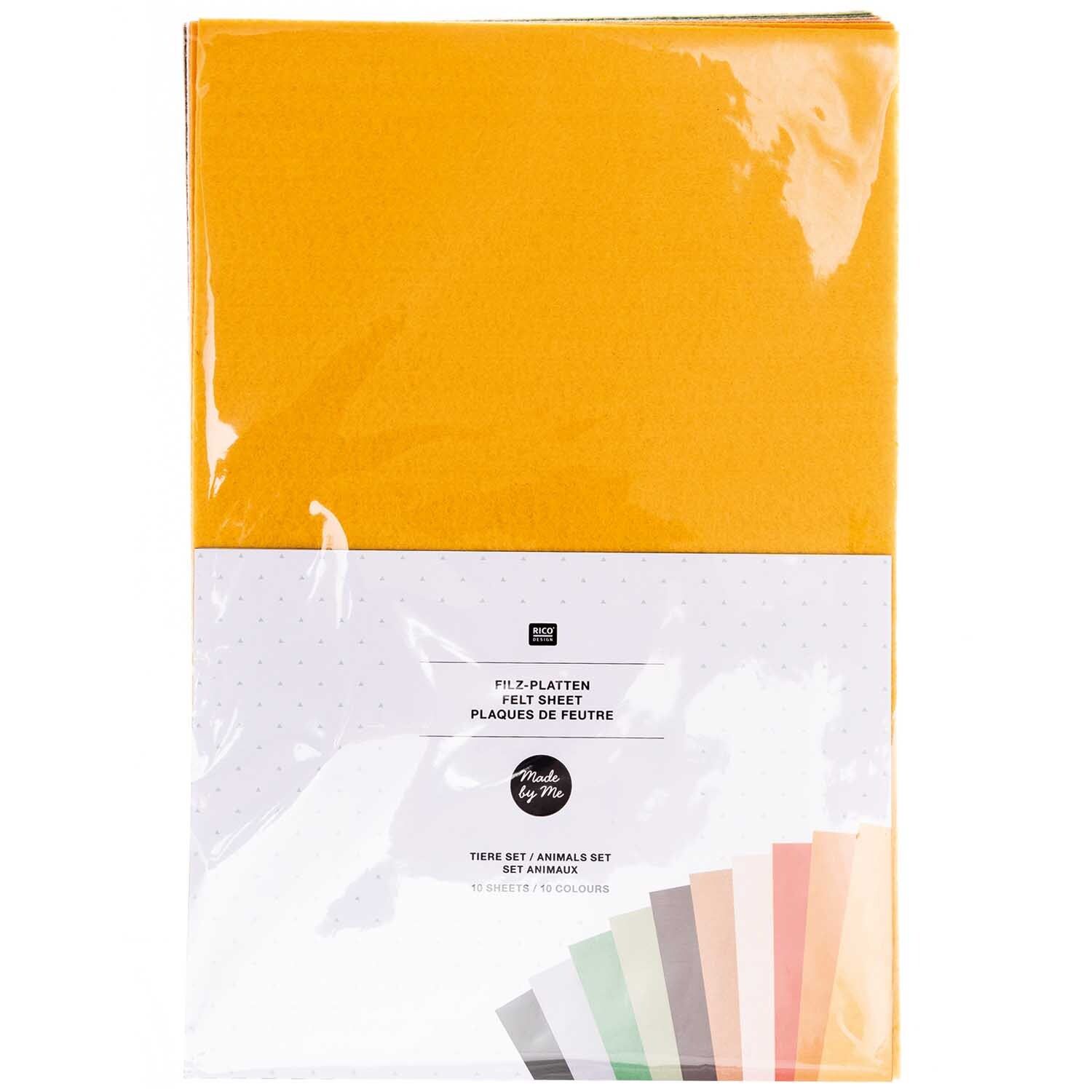 Filzplatten Set erdfarben 10 Platten 20x30 cm