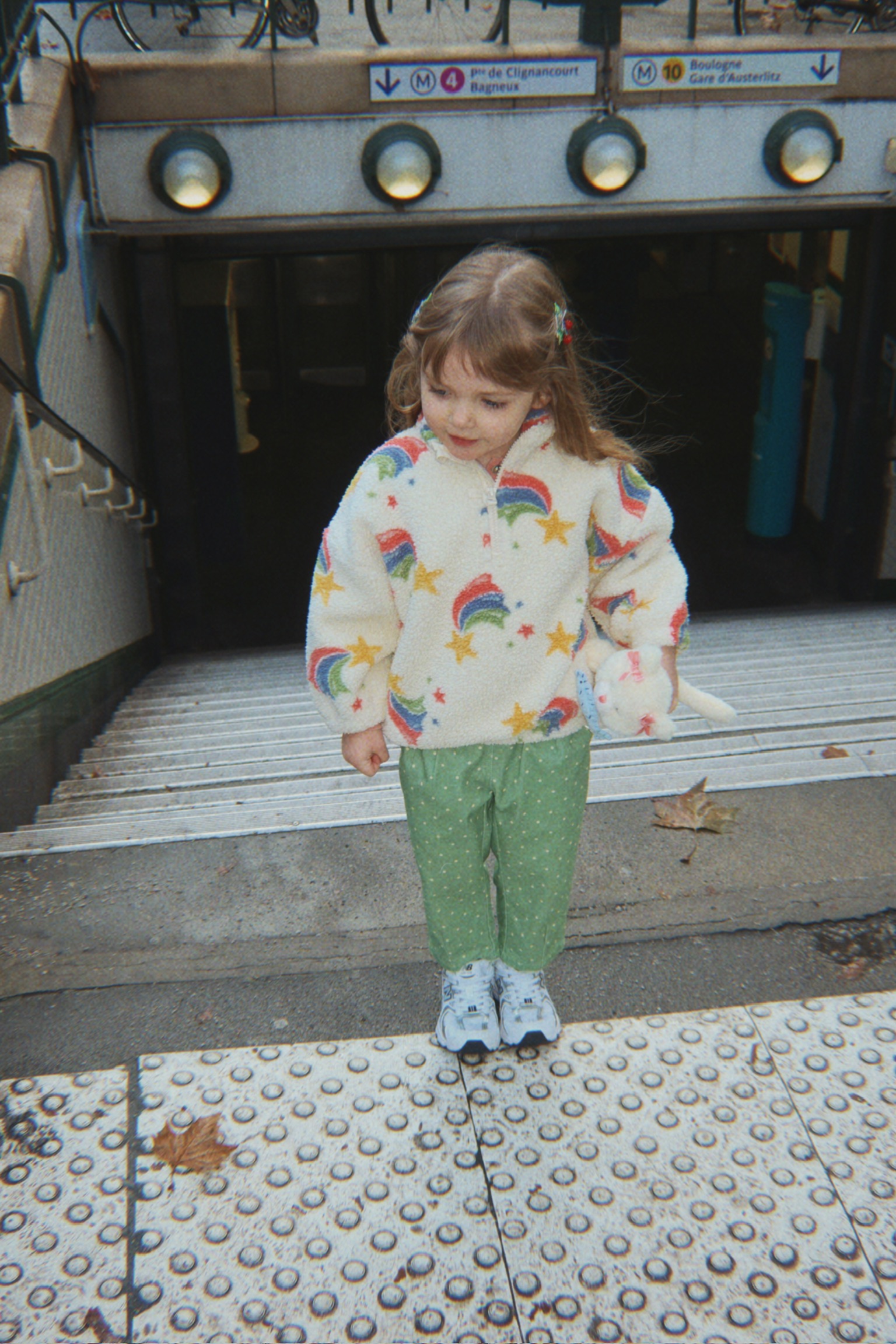 Jody Teddy Pulli Half Zip rainbow star 2 Jahre