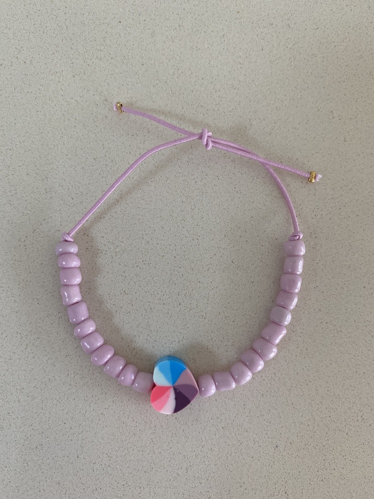 Armband Herz flieder