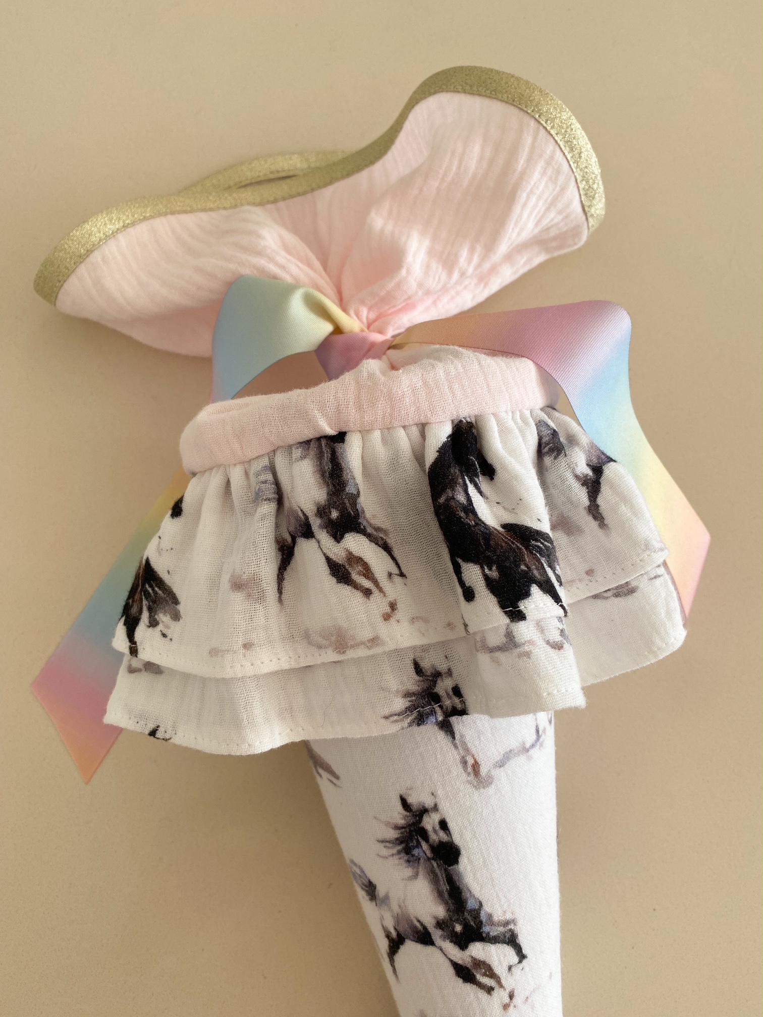 Schultüte 35 cm Pferde