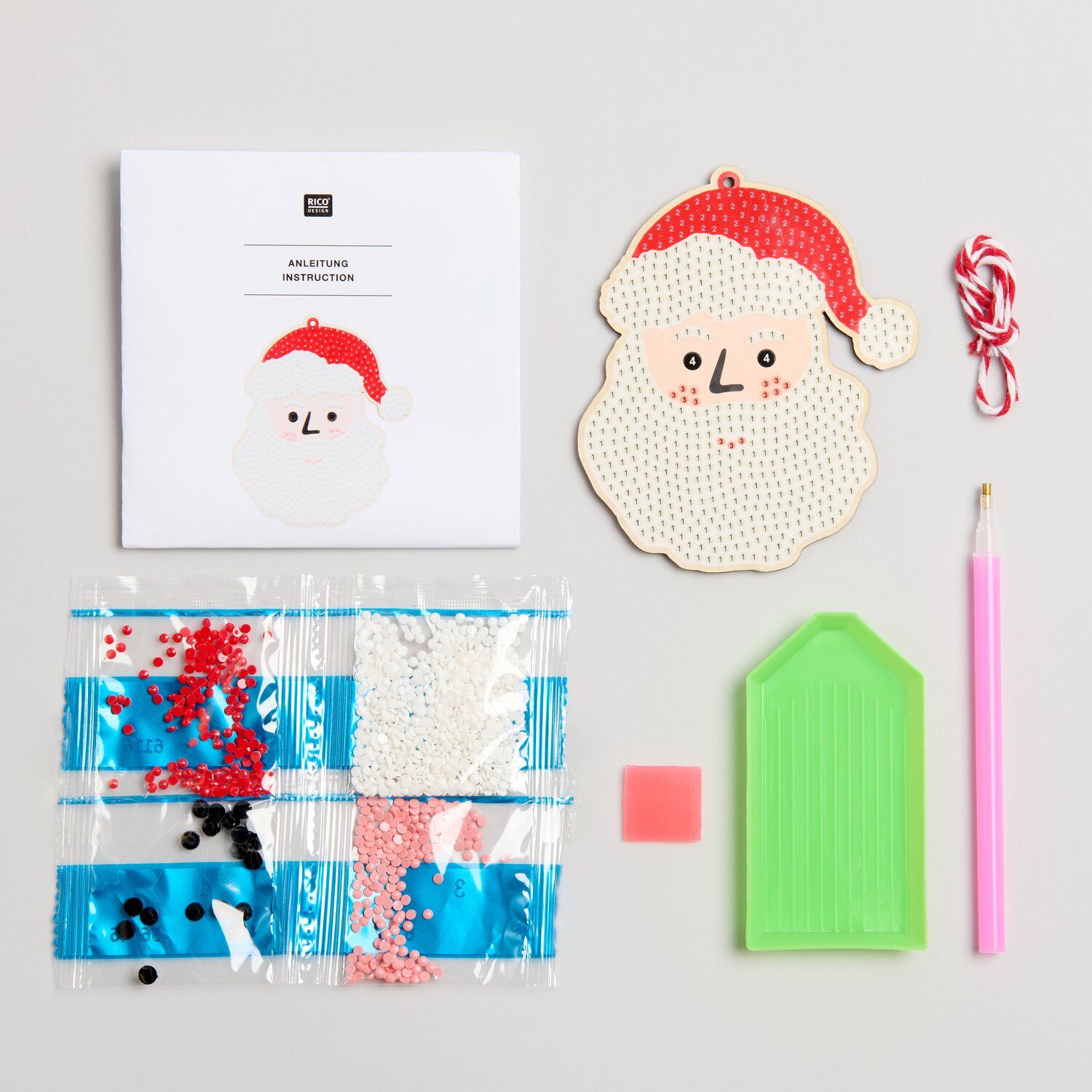 Diamond Painting Set Anhänger Weihnachtsmann