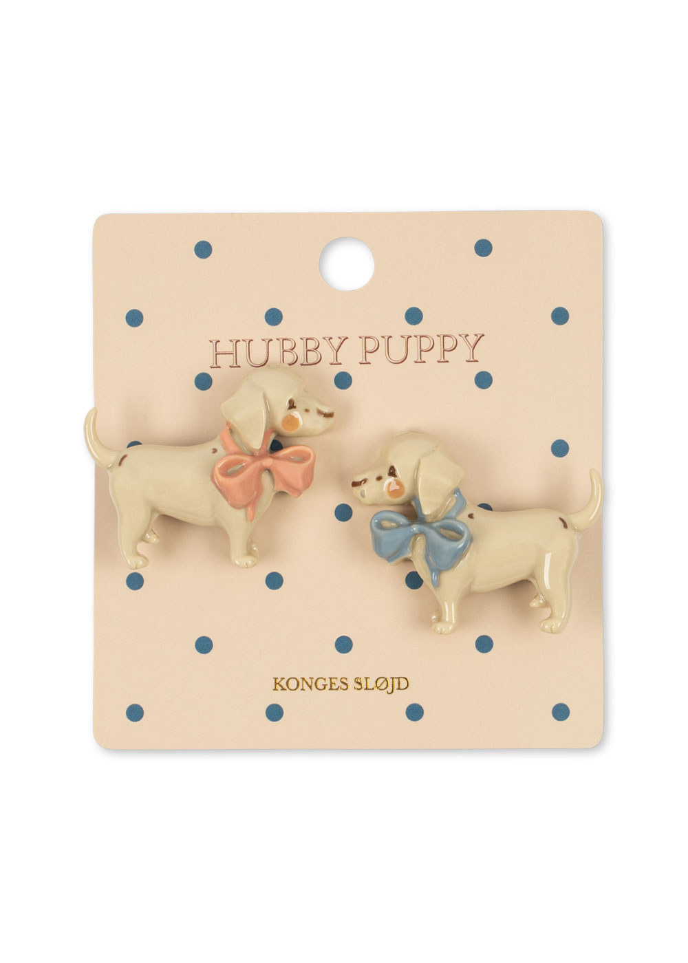 2er Set Hunde Haarspangen Puppy creme