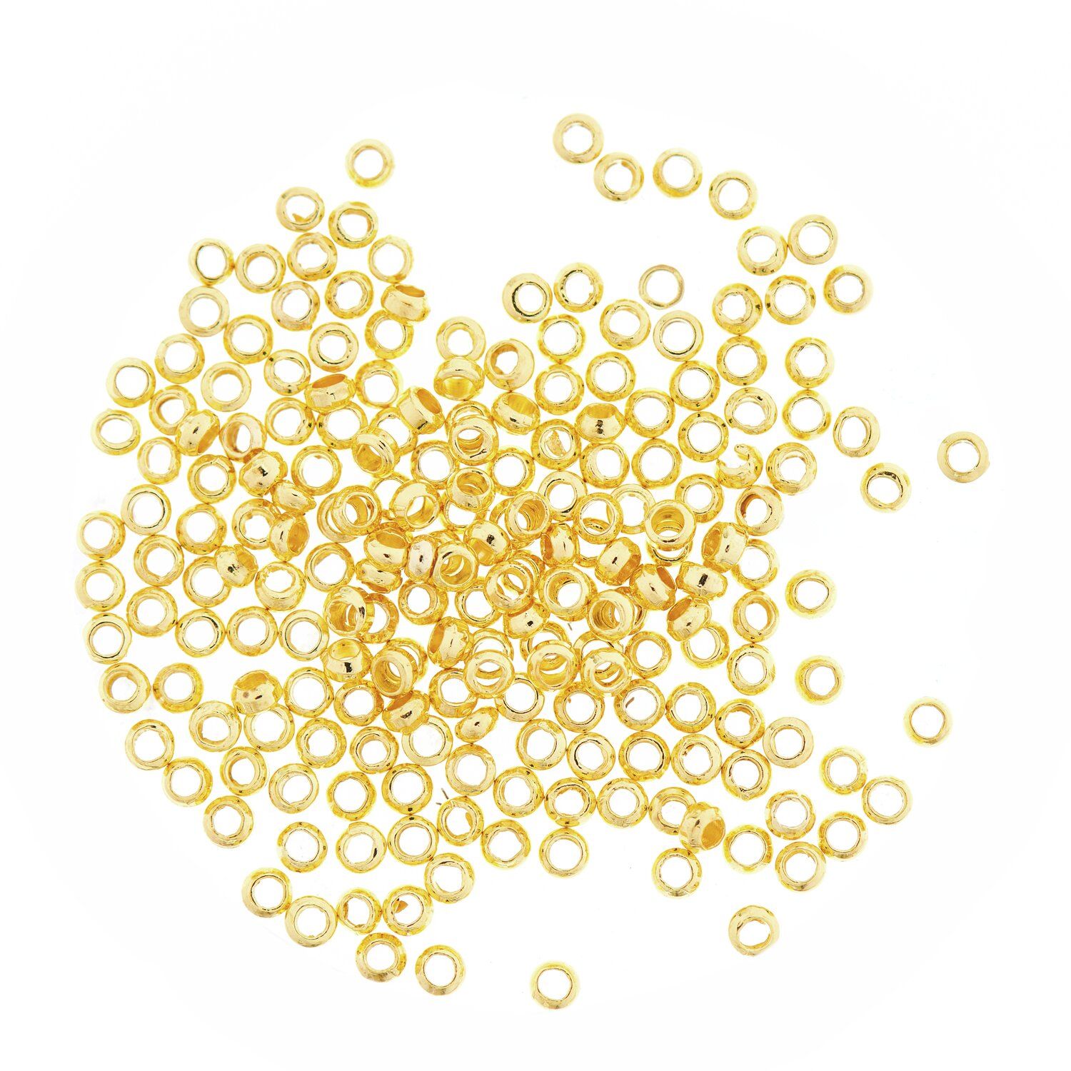 Quetschperlen gold 2 mm 200 Stk