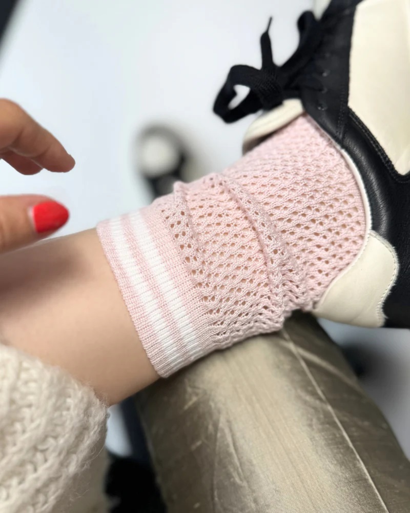 Netzsocken rosa Größe M (39-43)