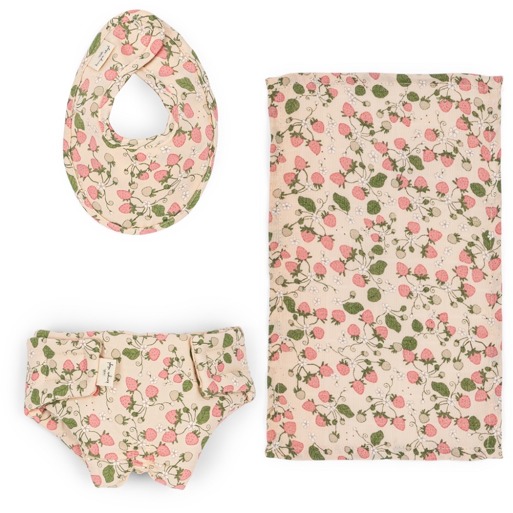 Puppen Wickel Set strawberry fields