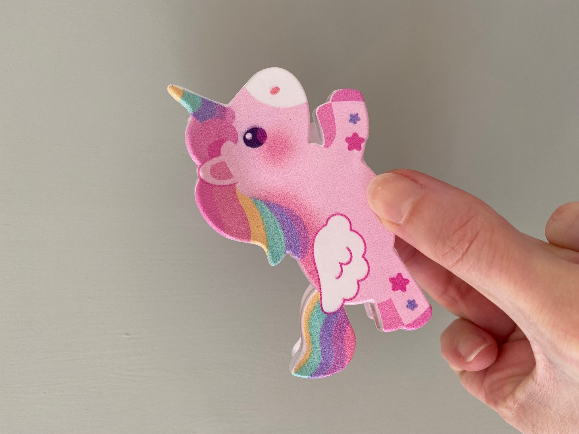 Haarklammer Einhorn rosa