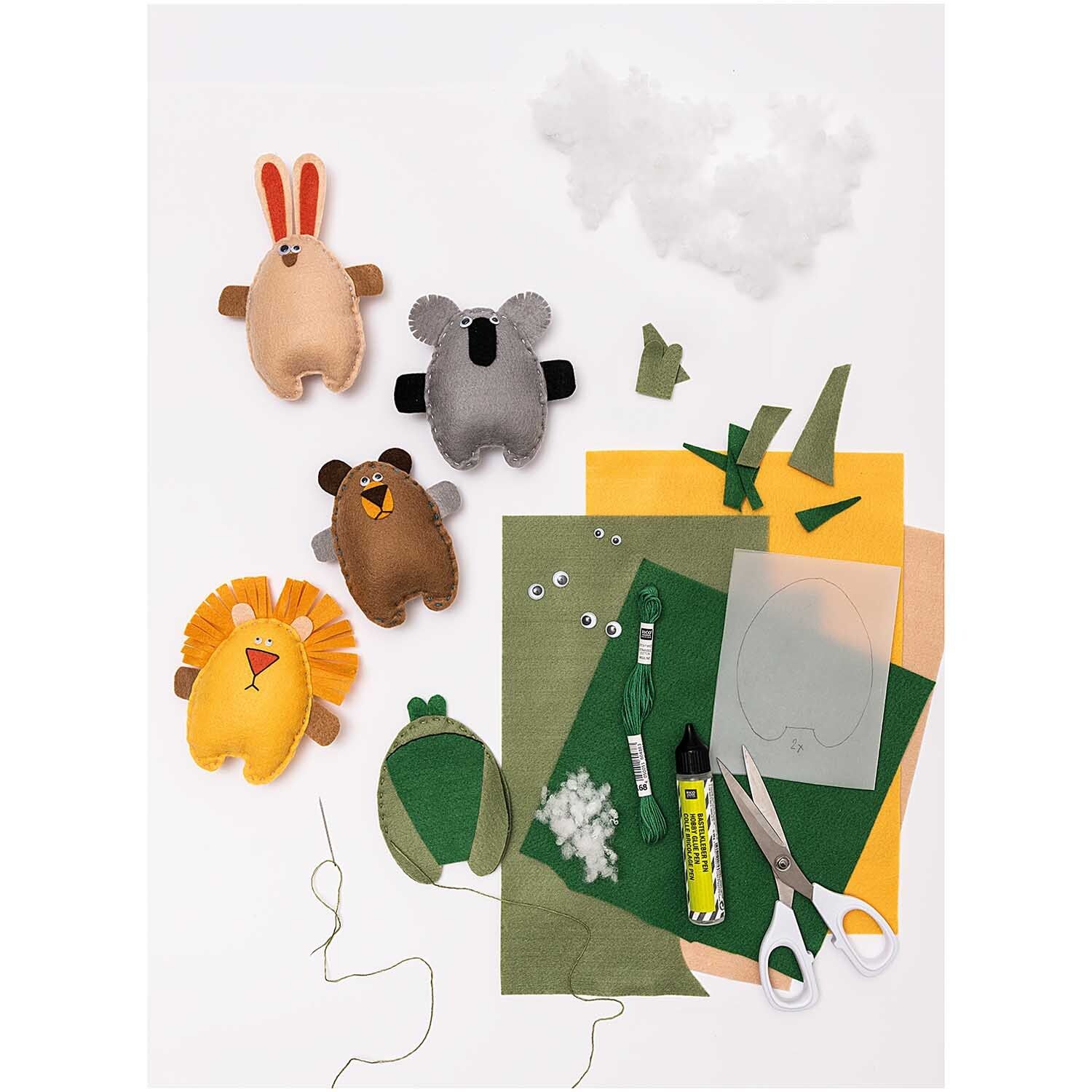 Filzplatten Set Tiere 10 Platten 20x30 cm