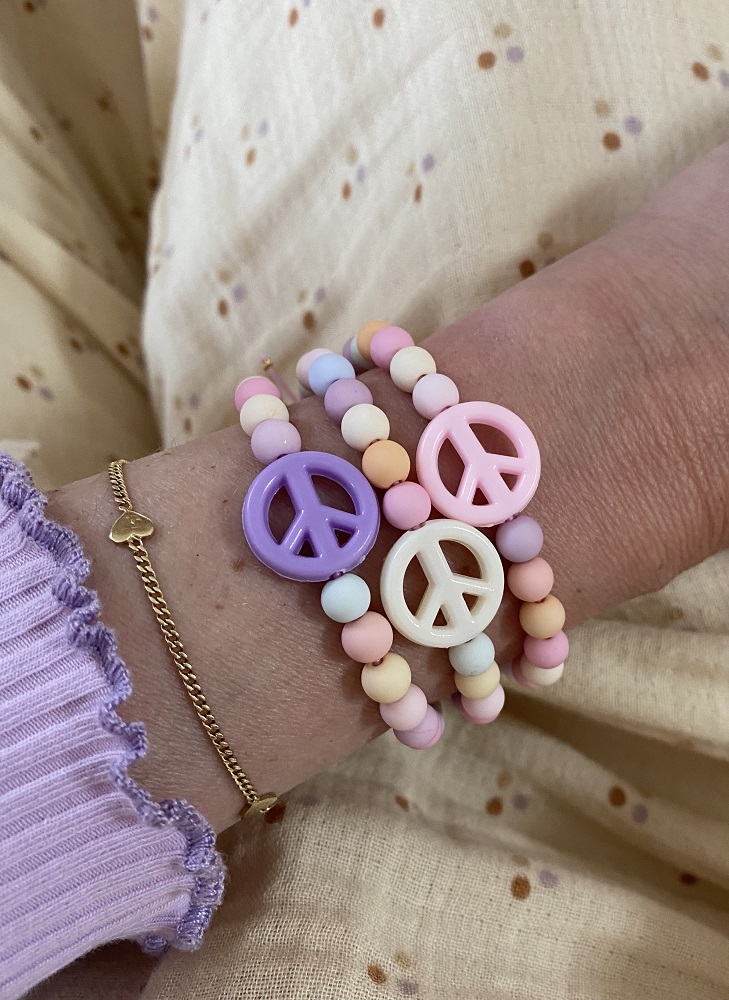 Armband Peace lila