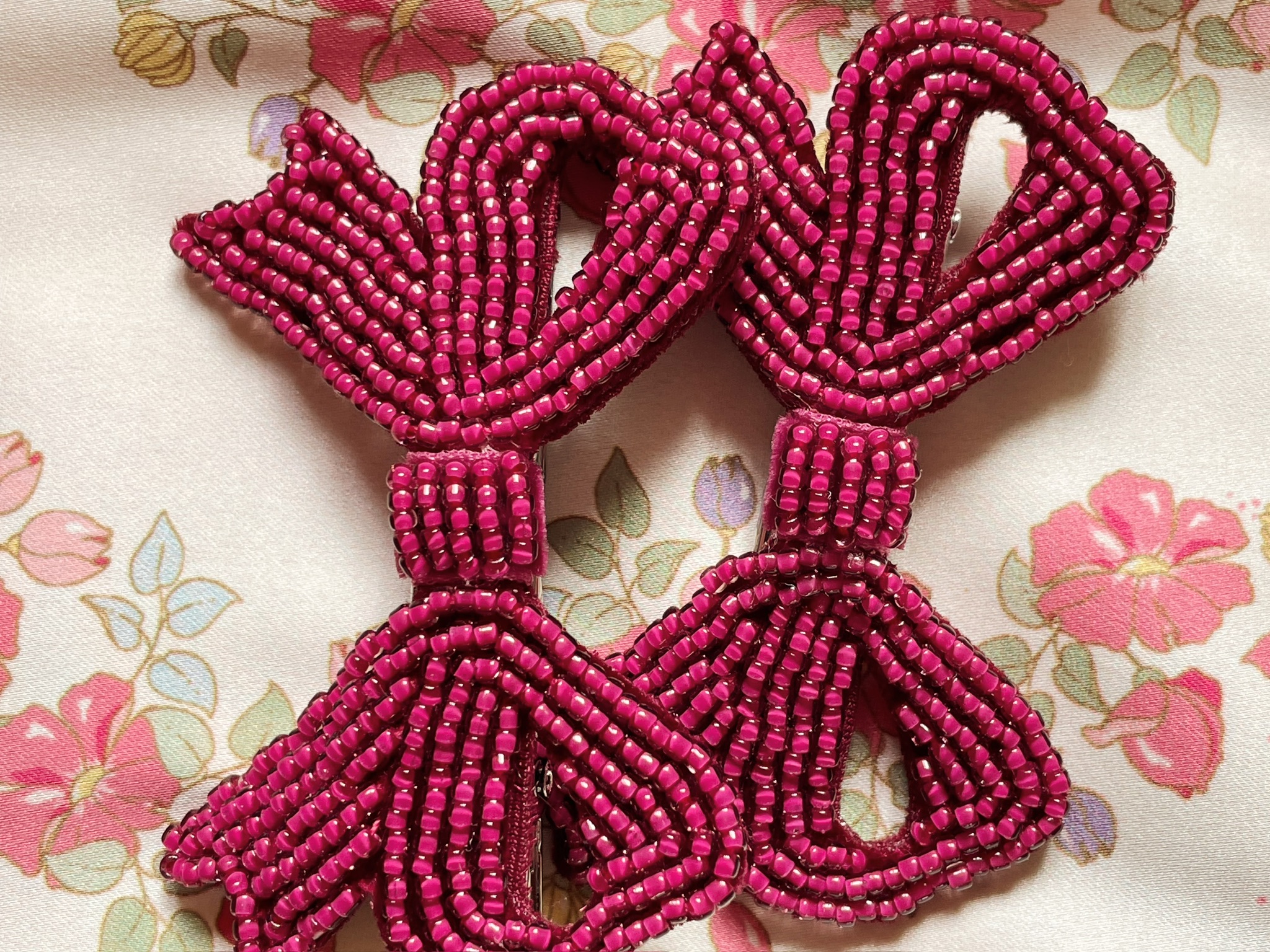 Haarspangen Pearly Bow Set sangria