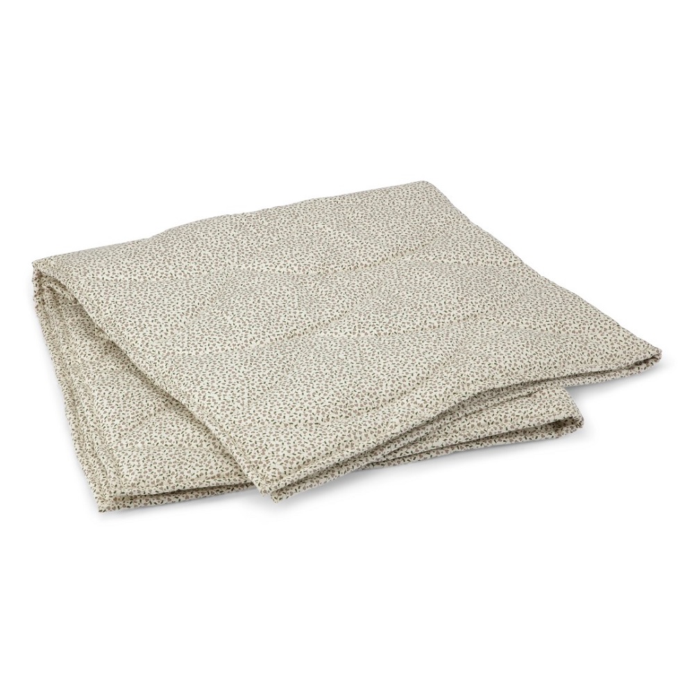 KS1171-BABY-QUILT-COTTON-MILK-TANK-Extra-0 Beige Decke, gepunktetes Muster, ausgebreitet liegend