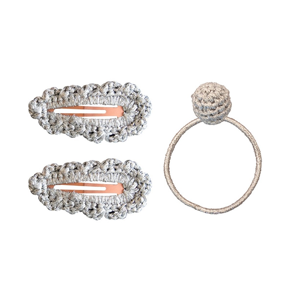 Haarschmuck Set silber