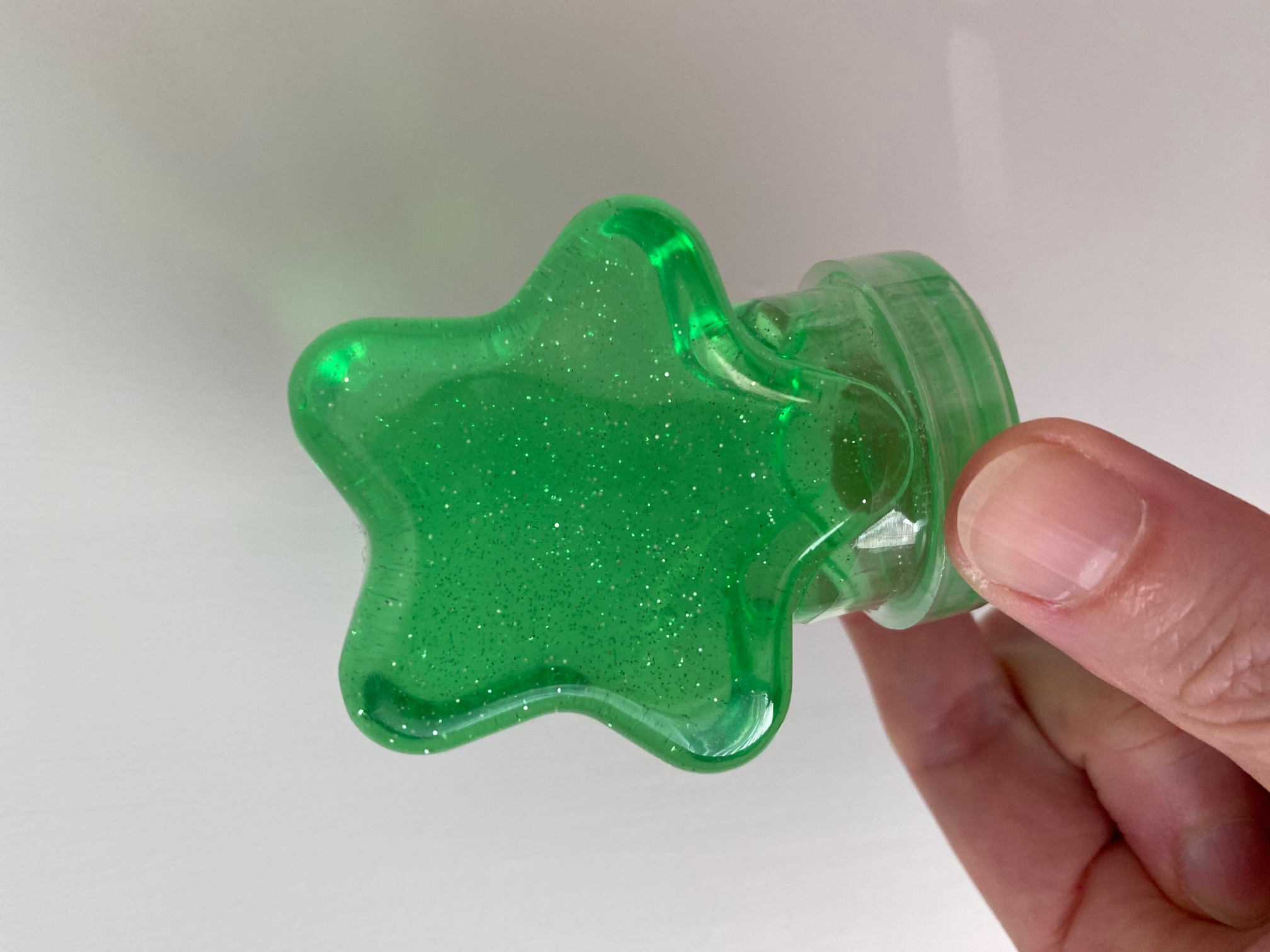 Glitzer Glibber Knete grün