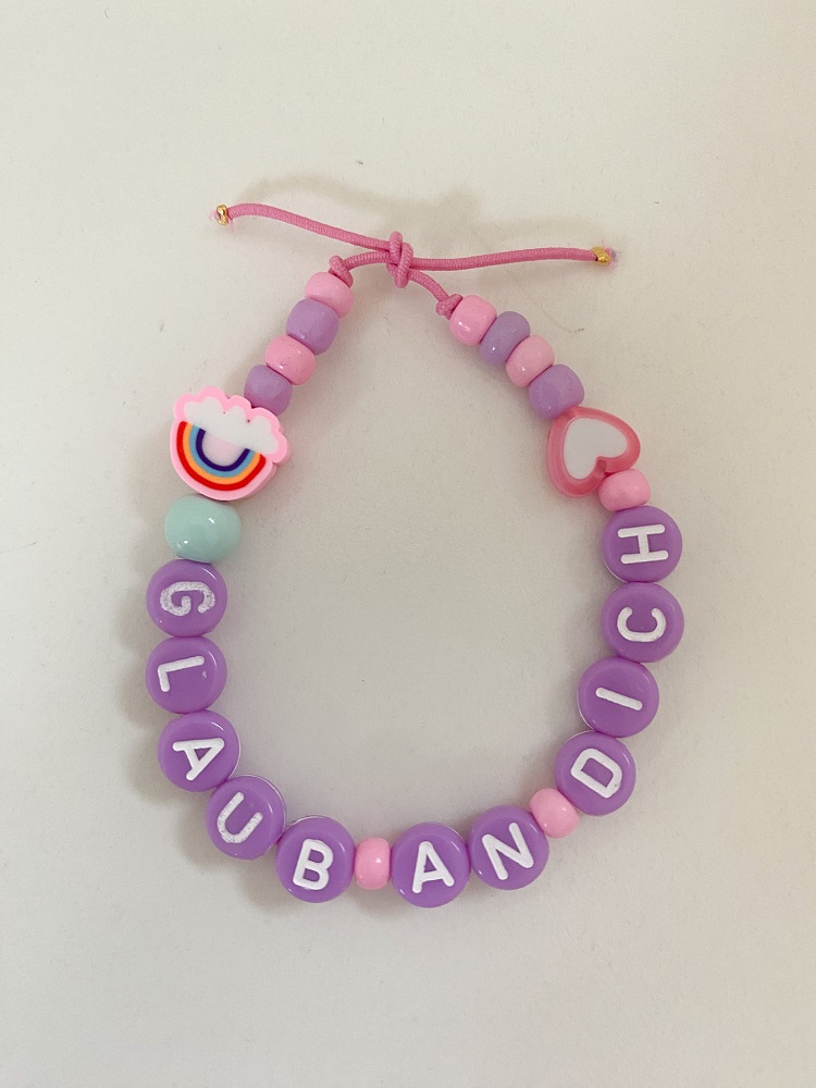 Armband Glaub an Dich lila