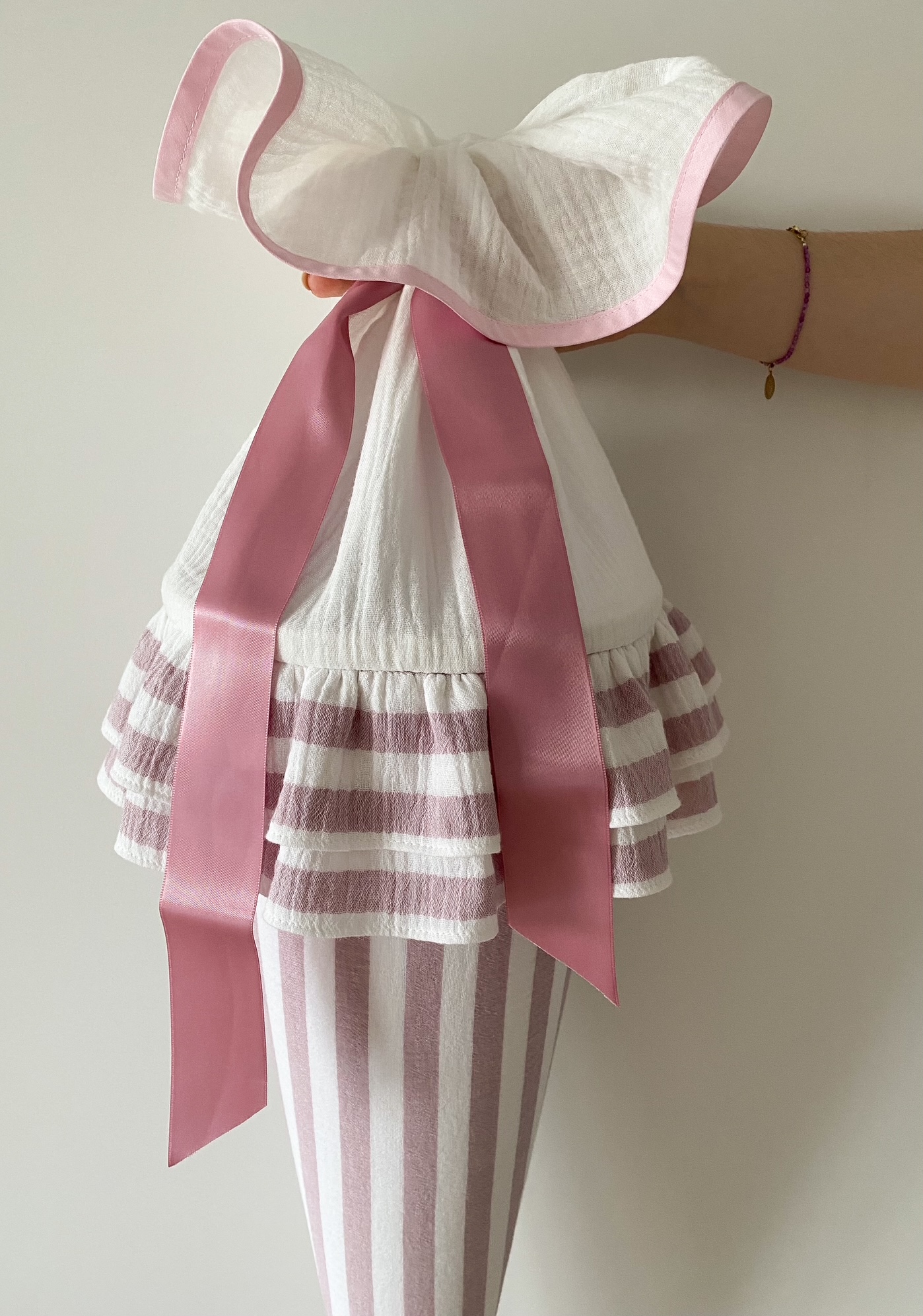 Schultüte 70 cm gestreift