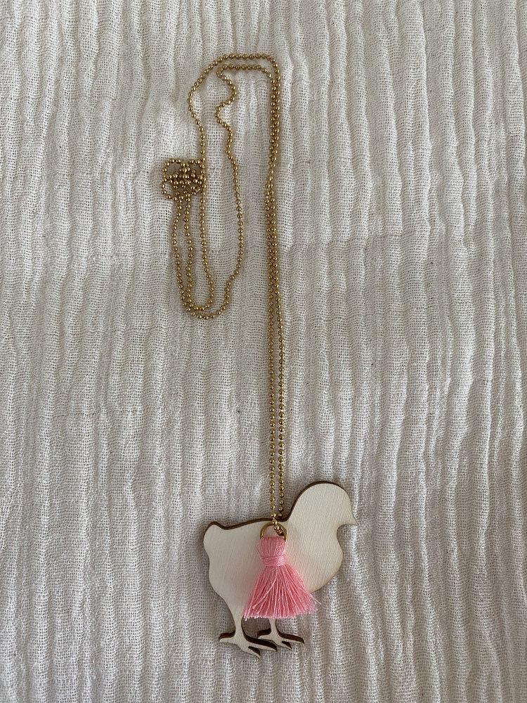 Kette Küken aus Holz