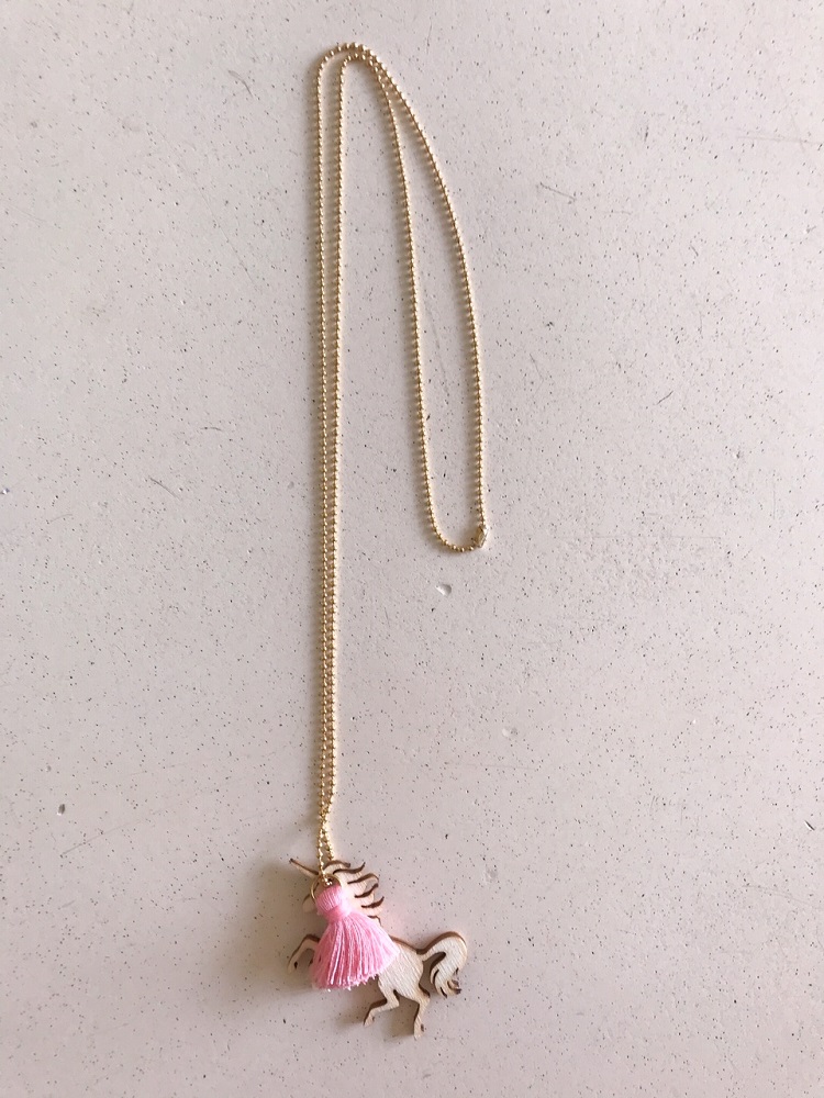 Kette Einhorn aus Holz